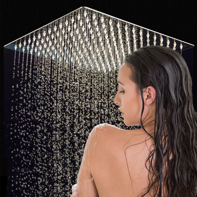 Large 12" Adjustable Stainless Steel Ultra-Thin Rainfall Square Shower Head