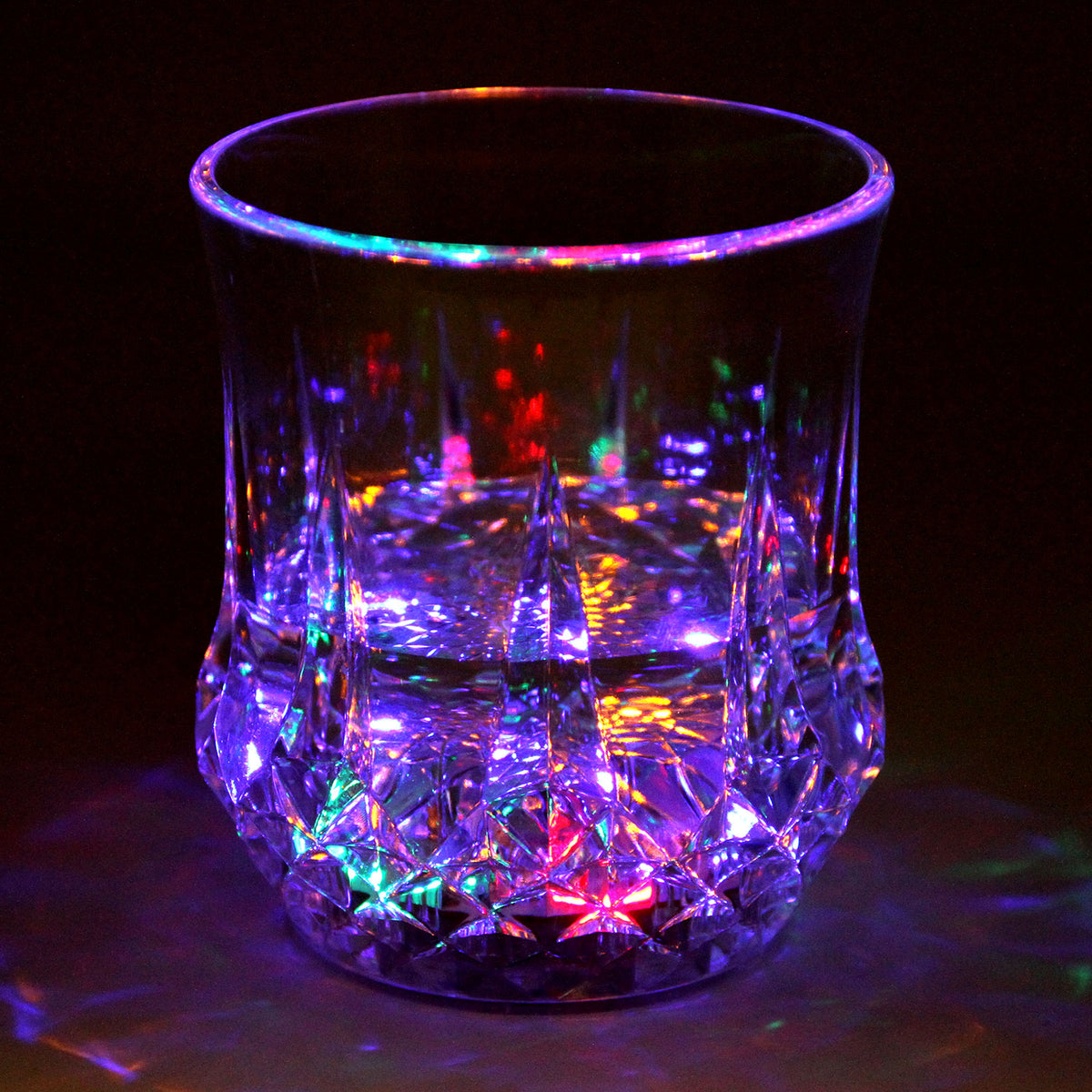 Liquid Activated Multicolor LED Lowball Glasses ~ Fun Light Up Drinkin –  SoThere