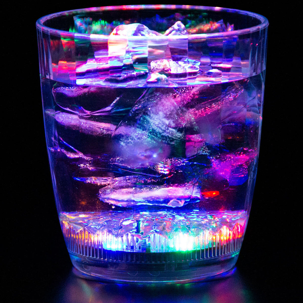 Liquid Activated Multicolor LED Glasses ~ Fun Light Up Drinking Tumblers - 6 oz. - Set of 4